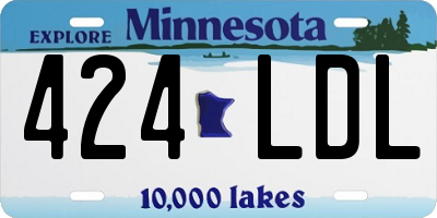 MN license plate 424LDL