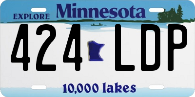 MN license plate 424LDP