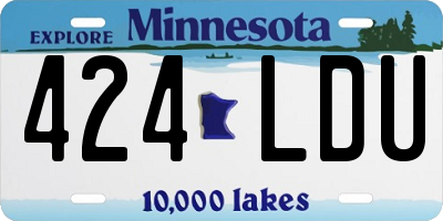 MN license plate 424LDU