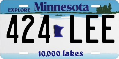 MN license plate 424LEE