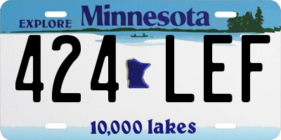 MN license plate 424LEF