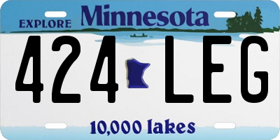 MN license plate 424LEG