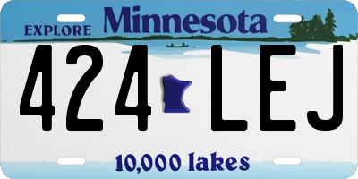 MN license plate 424LEJ