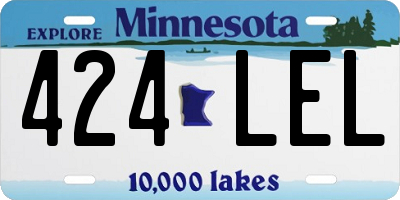 MN license plate 424LEL
