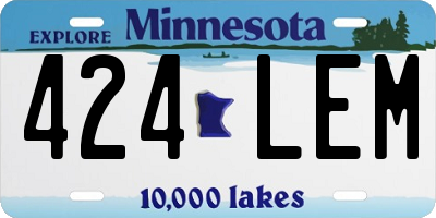 MN license plate 424LEM