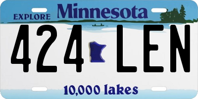 MN license plate 424LEN