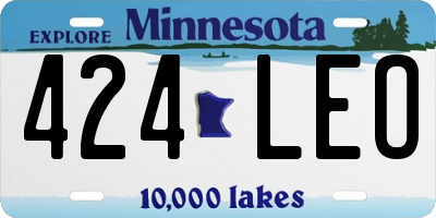 MN license plate 424LEO