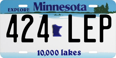 MN license plate 424LEP