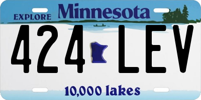 MN license plate 424LEV
