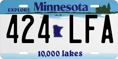 MN license plate 424LFA