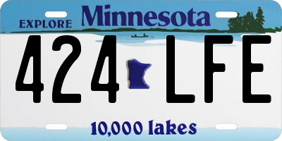 MN license plate 424LFE