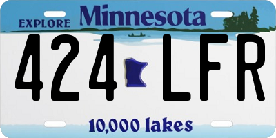 MN license plate 424LFR