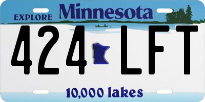 MN license plate 424LFT