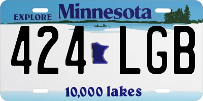 MN license plate 424LGB