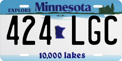 MN license plate 424LGC