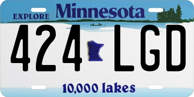 MN license plate 424LGD