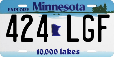 MN license plate 424LGF