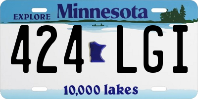 MN license plate 424LGI