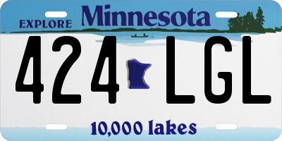 MN license plate 424LGL