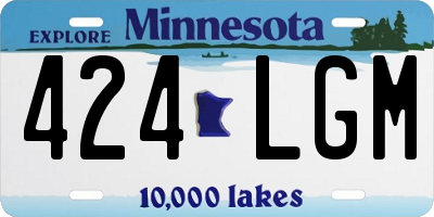 MN license plate 424LGM