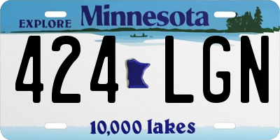 MN license plate 424LGN