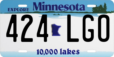 MN license plate 424LGO