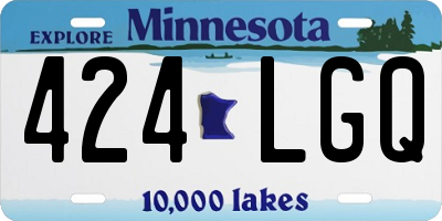 MN license plate 424LGQ
