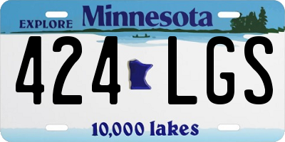MN license plate 424LGS