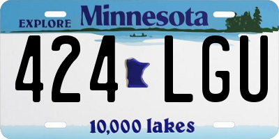 MN license plate 424LGU