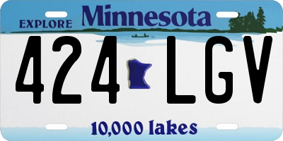 MN license plate 424LGV