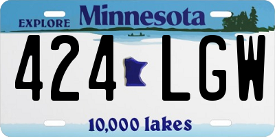 MN license plate 424LGW