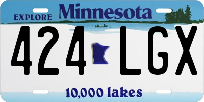 MN license plate 424LGX