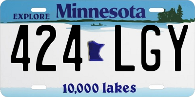 MN license plate 424LGY