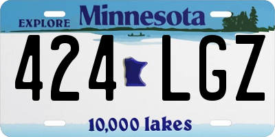 MN license plate 424LGZ