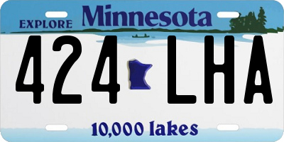 MN license plate 424LHA