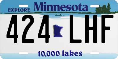 MN license plate 424LHF