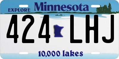 MN license plate 424LHJ