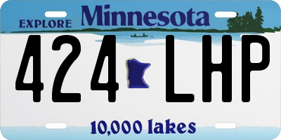 MN license plate 424LHP