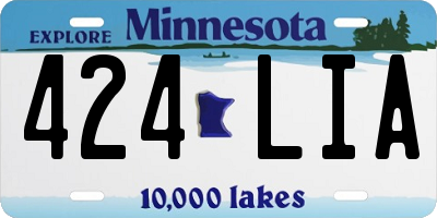 MN license plate 424LIA