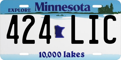 MN license plate 424LIC