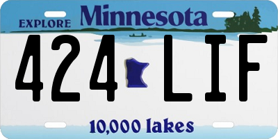 MN license plate 424LIF