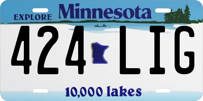 MN license plate 424LIG