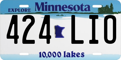 MN license plate 424LIO