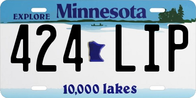 MN license plate 424LIP