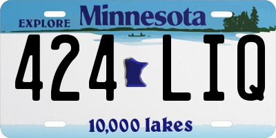 MN license plate 424LIQ
