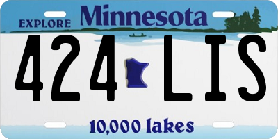 MN license plate 424LIS