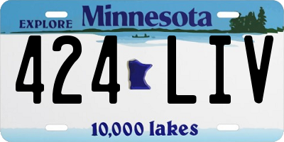 MN license plate 424LIV