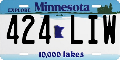 MN license plate 424LIW