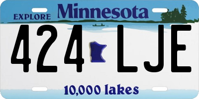MN license plate 424LJE