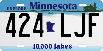 MN license plate 424LJF